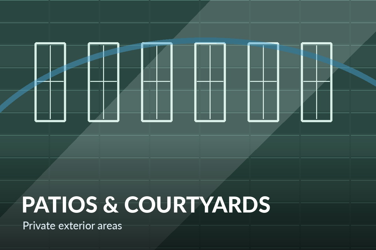 Courtyard and patio exterior surface cleaning