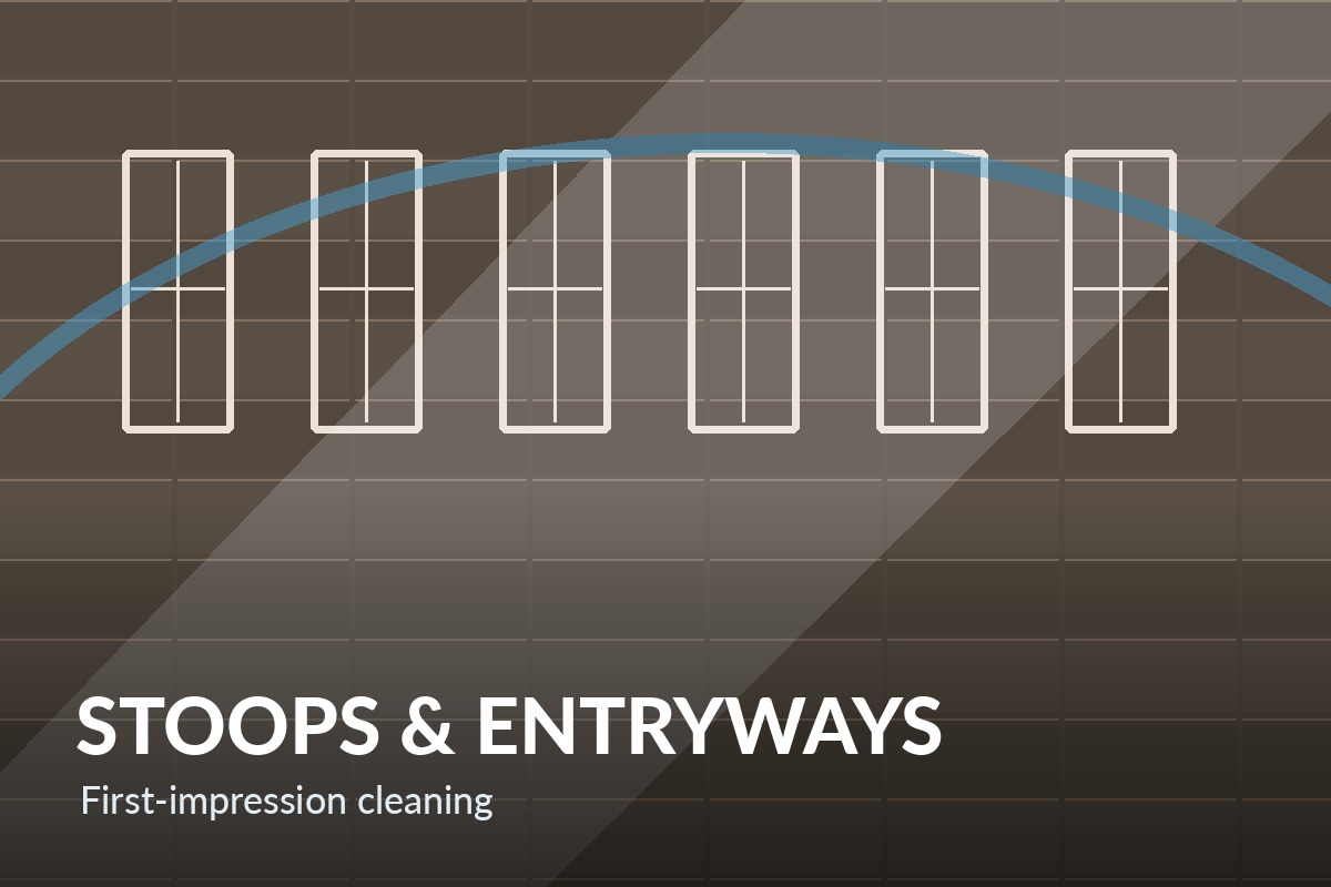 Stoop and entryway exterior cleaning